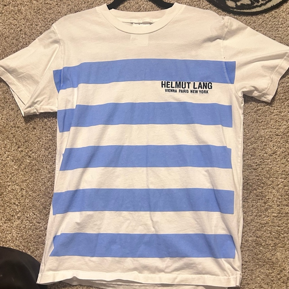 Helmet Lang T-shirt (White & Blue) Size:S